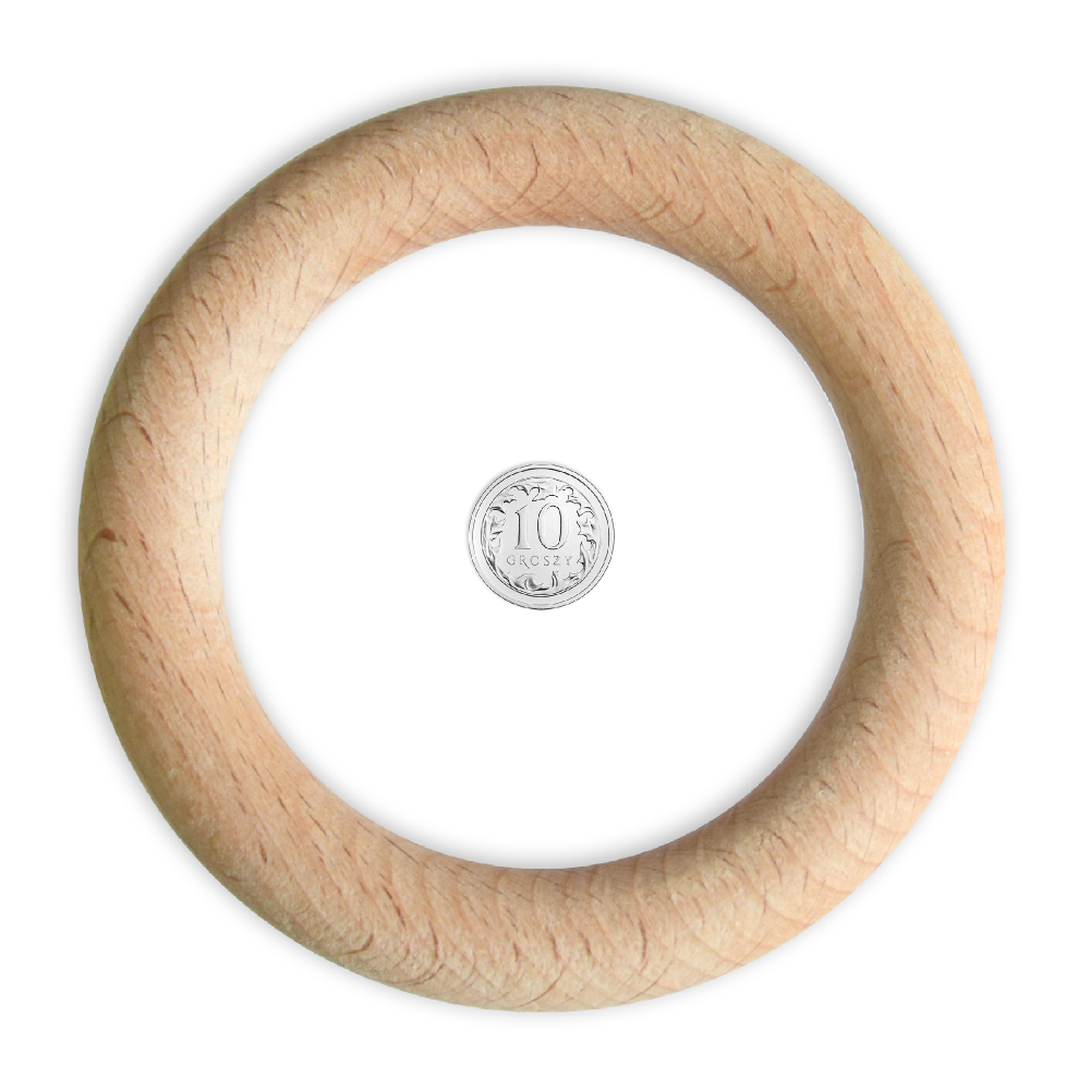 Macrame wooden rings - 77 mm, 10 pcs.