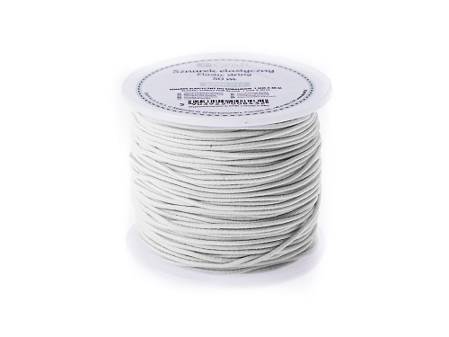 Elastic string for bracelets - DpCraft - white, 1 mm, 50 m