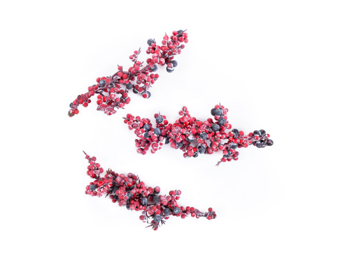Whitened twigs with fruits - DpCraft - red, 3 pcs