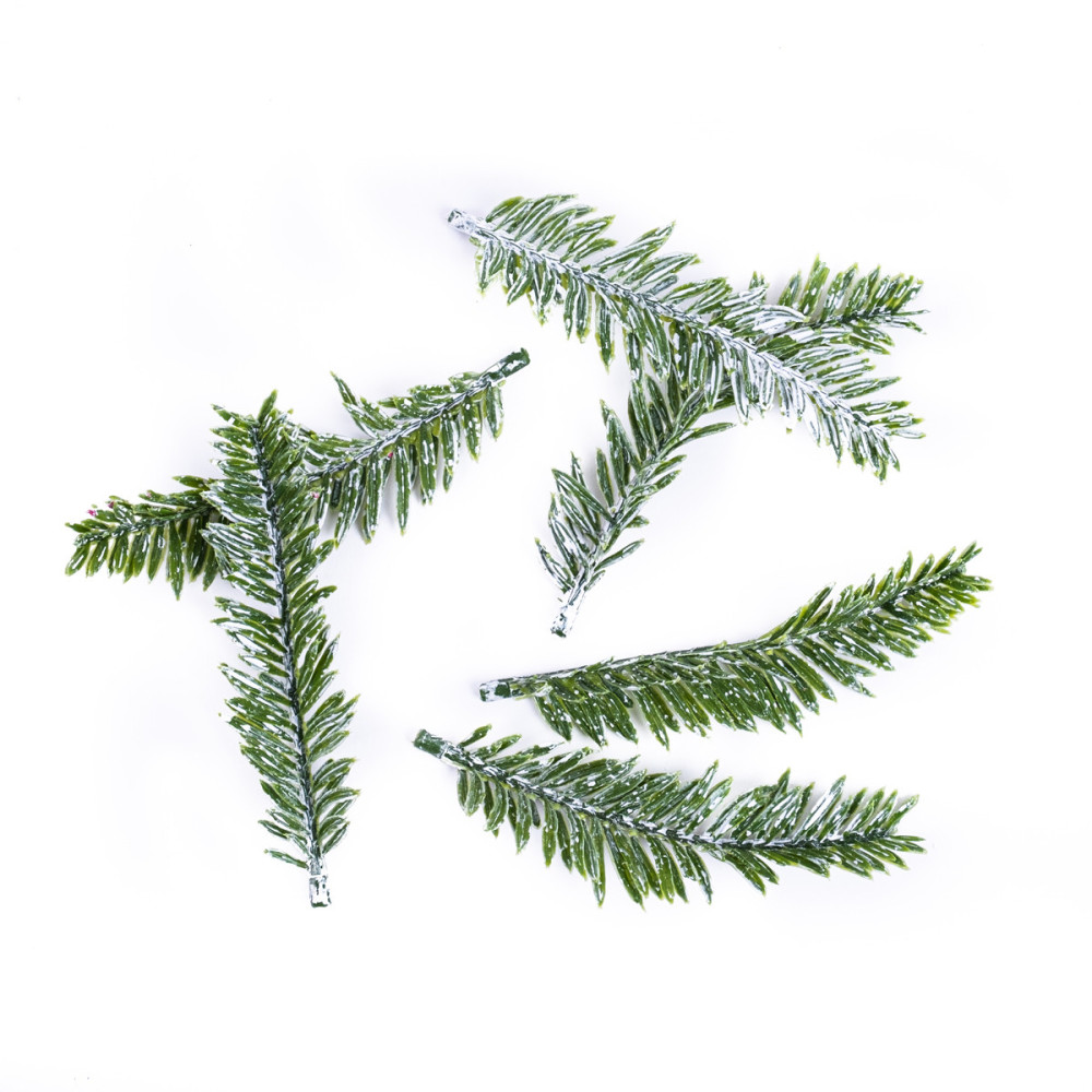 Whitened fir twigs - DpCraft - 9,5 cm, 6 pcs