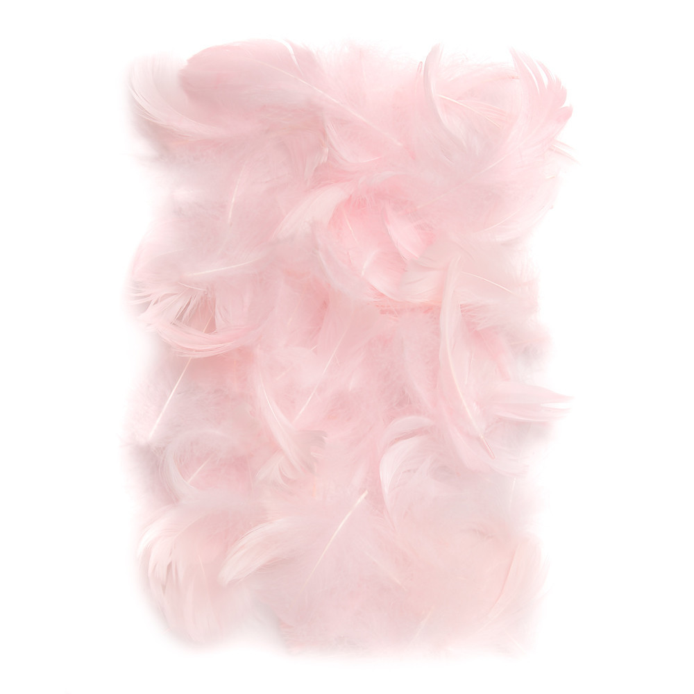 Decorative feathers - DpCraft - pink, 10 g