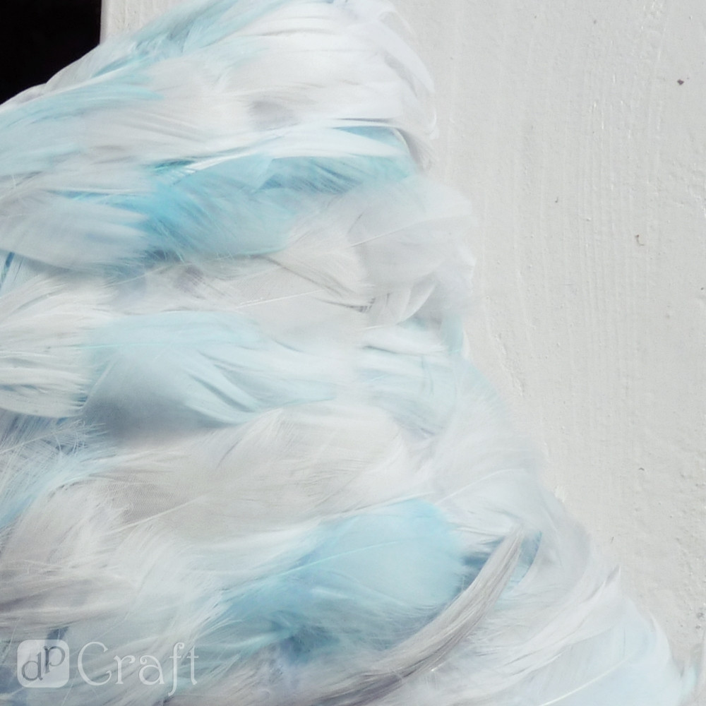 Decorative feathers - DpCraft - grey, 10 g