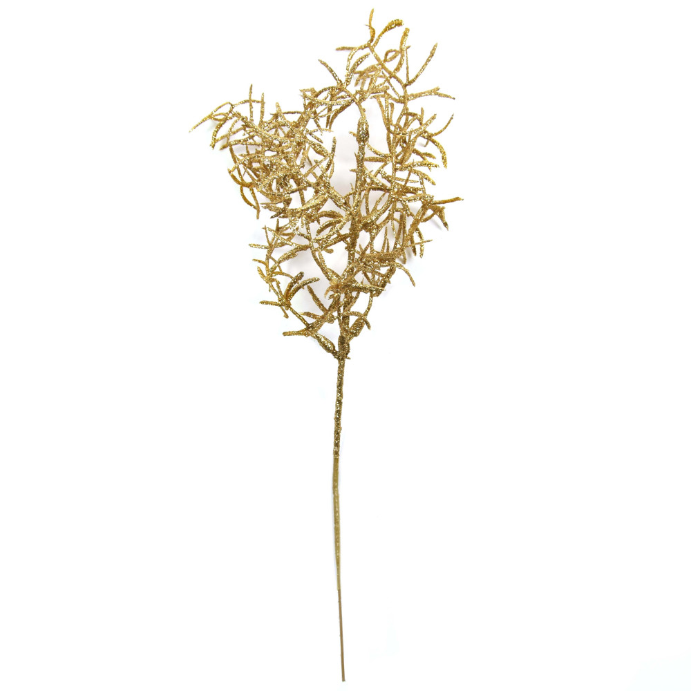 Twig with glitter - gold, 30 cm