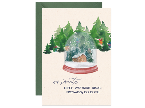 Greeting card - Paperwords - Christmas house, A6