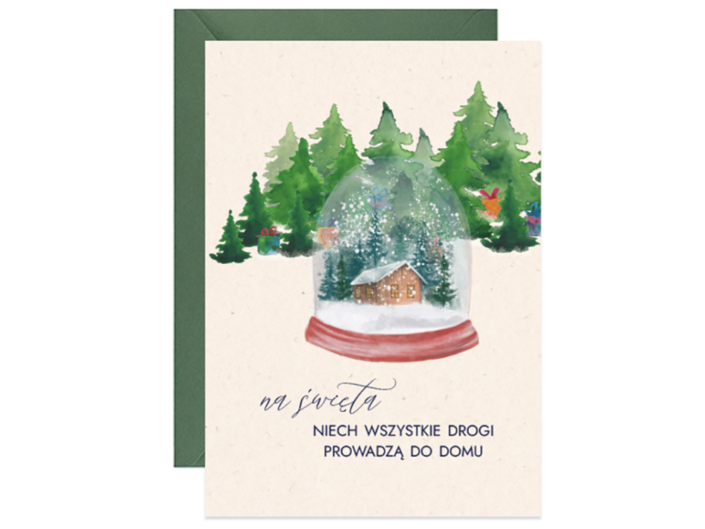 Greeting card - Paperwords - Christmas house, A6