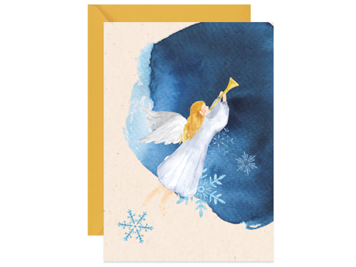 Greeting card - Paperwords - Christmas angel, A6