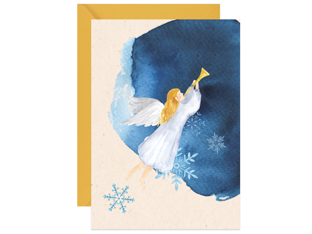 Greeting card - Paperwords - Christmas angel, A6