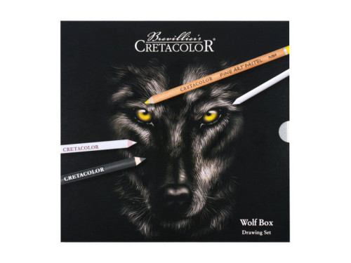 Zestaw do szkicowania Wolf Box w metalowej kasetce - Cretacolor - 25 szt.