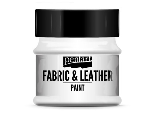 Paint for fabrics & leathers - Pentart - white, 50 ml