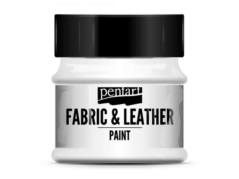 Paint for fabrics & leathers - Pentart - white, 50 ml