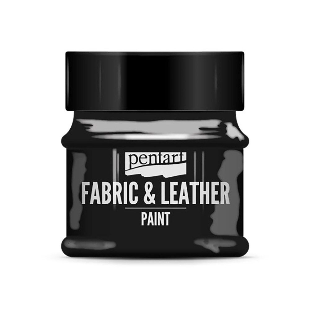 Paint for fabrics & leathers - Pentart - black, 50 ml