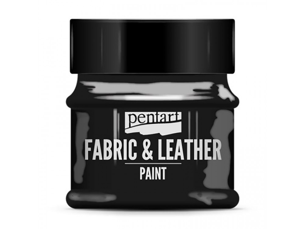 Paint for fabrics & leathers - Pentart - black, 50 ml