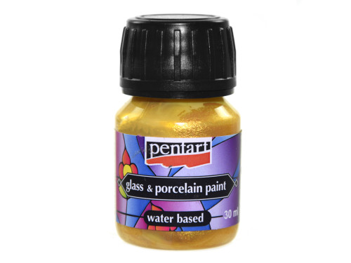 Paint for porcelain and glass - Pentart - Gold, 30 ml