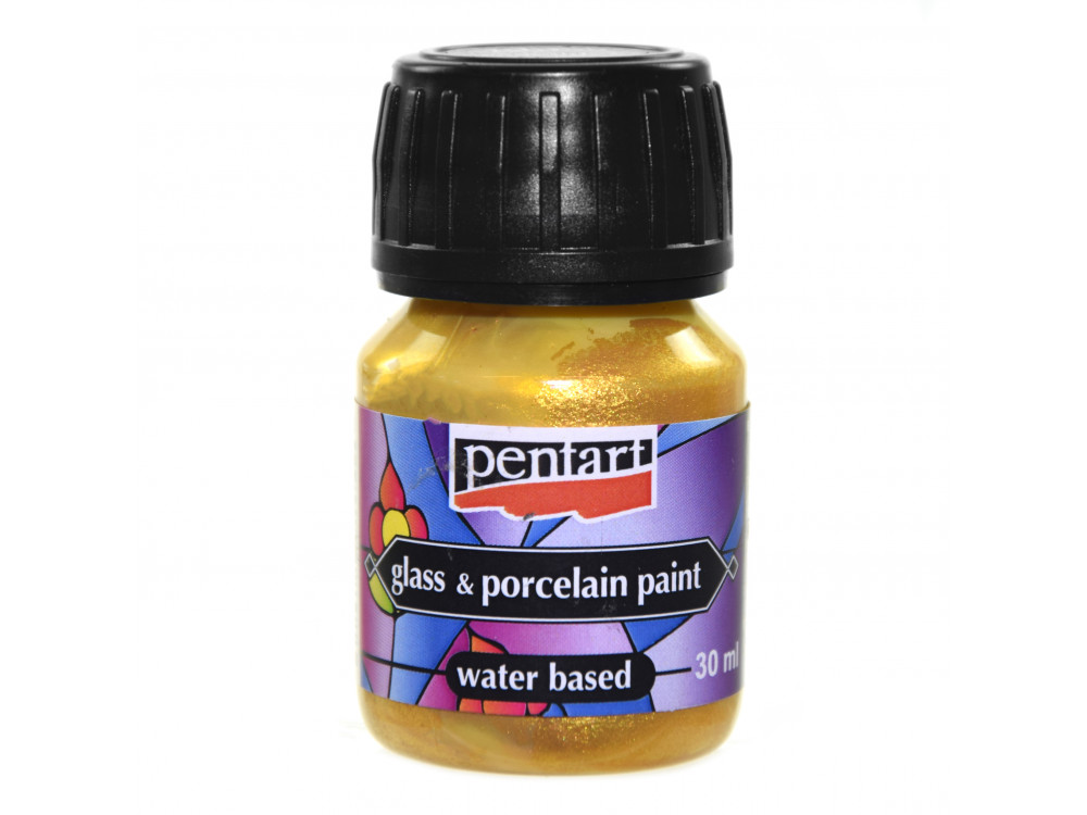 Paint for porcelain and glass - Pentart - Gold, 30 ml
