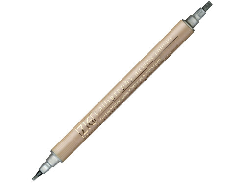 Marker do kaligrafii ZIG Calligraphy Metallic - Kuretake - dwustronny, srebrny