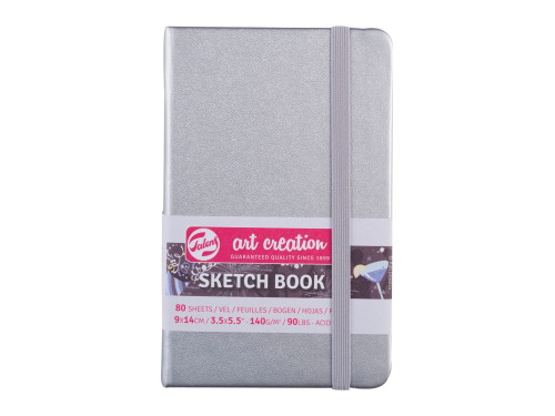 Sketch Book 9 x 14 cm - Talens Art Creation - Shiny Silver, 140 g, 80 sheets
