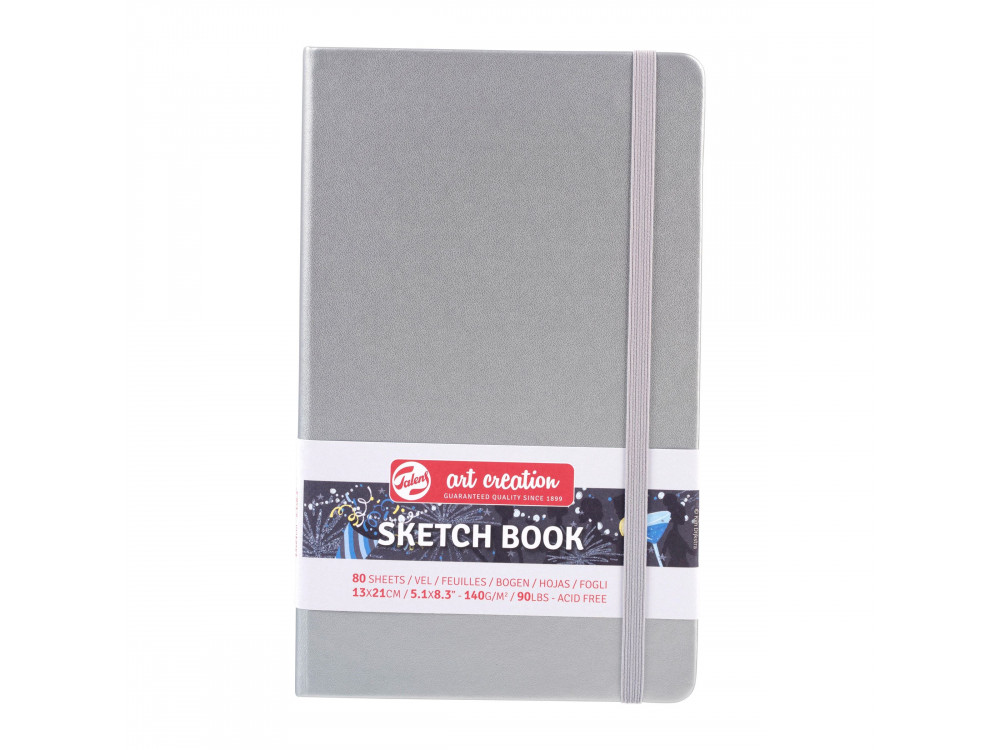 Sketch Book 13 x 21 cm - Talens Art Creation - Shiny Silver, 140 g, 80 sheets