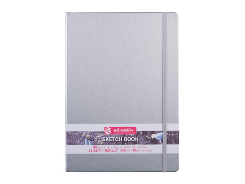 Sketch Book 21 x 29,7 cm - Talens Art Creation - Shiny Silver, 140 g, 80 sheets