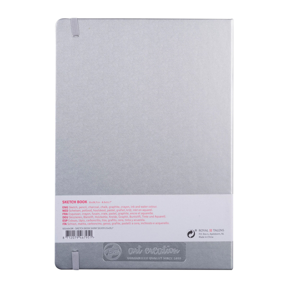 Sketch Book 21 x 29,7 cm - Talens Art Creation - Shiny Silver, 140 g, 80 sheets