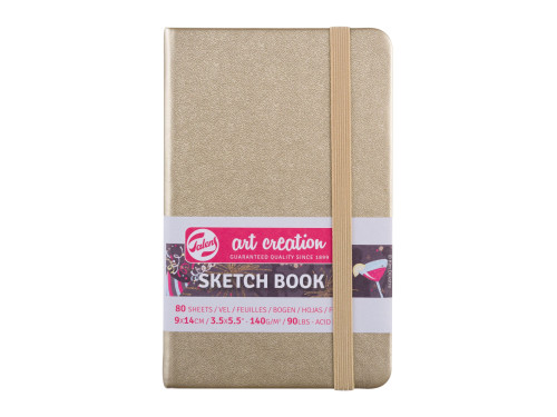 Sketch Book 9 x 14 cm - Talens Art Creation - White Gold, 140 g, 80 sheets