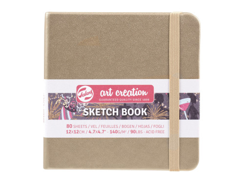 Sketch Book 12 x 12 cm - Talens Art Creation - White Gold, 140 g, 80 sheets