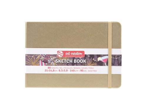 Sketch Book 21 x 14,8 cm - Talens Art Creation - White Gold, 140 g, 80 sheets