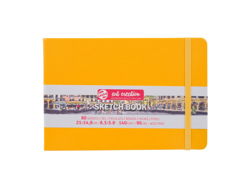 Sketch Book 21 x 14,8 cm - Talens Art Creation - Golden Yellow, 140 g, 80 sheets