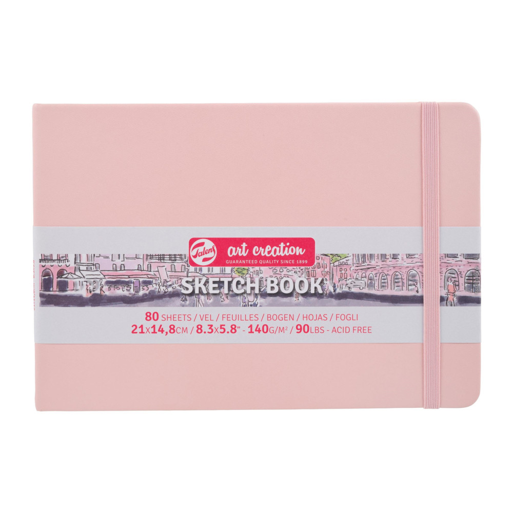 Sketch Book 21 x 14,8 cm - Talens Art Creation - Pastel Pink, 140 g, 80  sheets