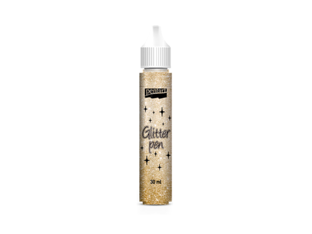 Pisak brokatowy Glitter Pen - Pentart - złoty, 30 ml