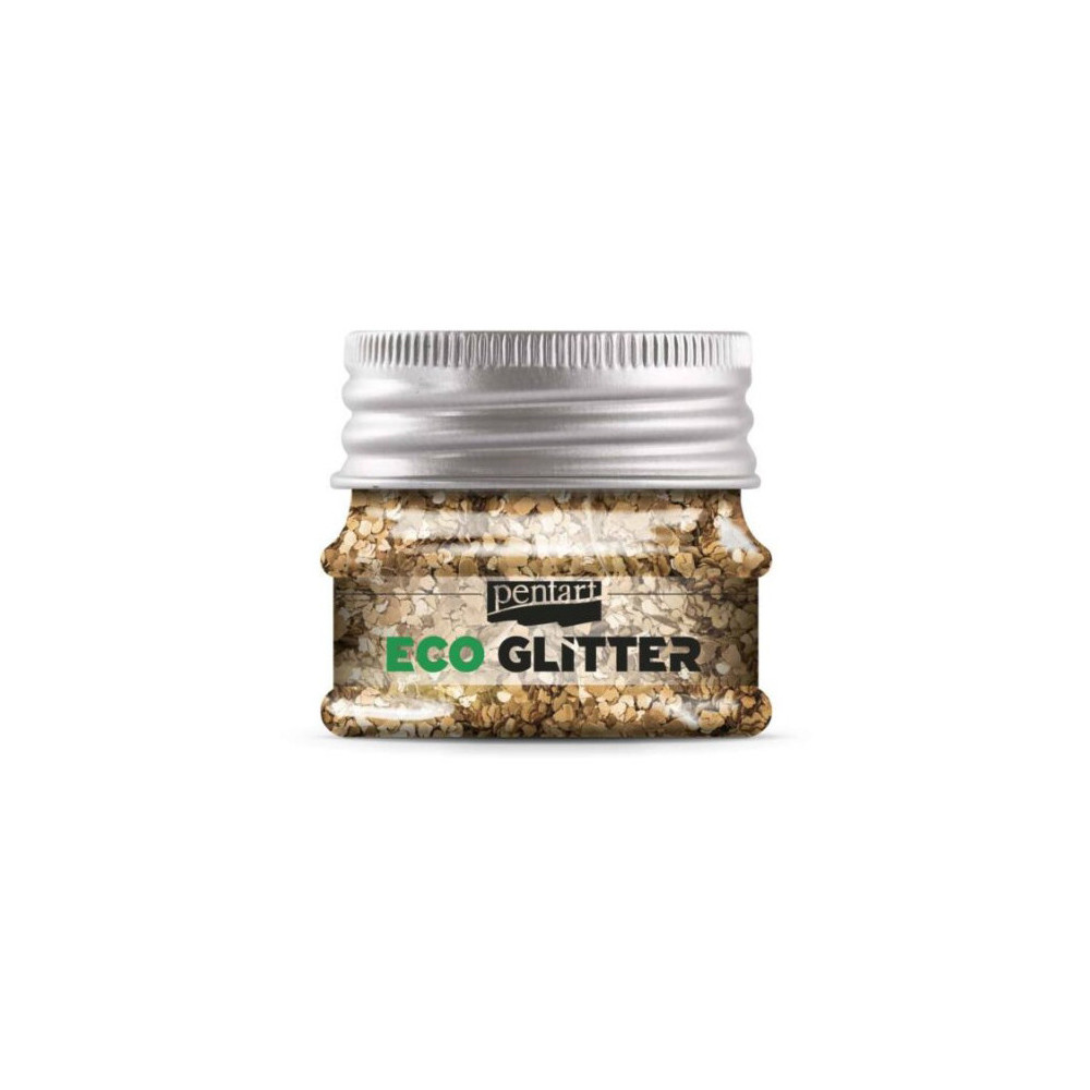 Eko brokat sypki Eco Glitter - Pentart - różowe złoto, konfetti, 15 g