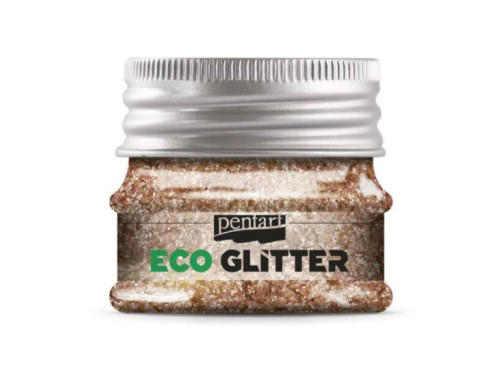 Eco Glitter - Pentart - pink gold, fine, 15 g