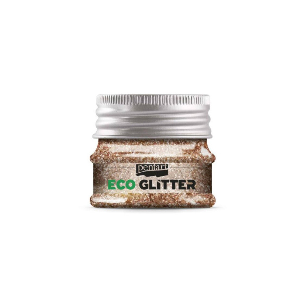 Eko brokat sypki Eco Glitter - Pentart - różowe złoto, drobny, 15 g