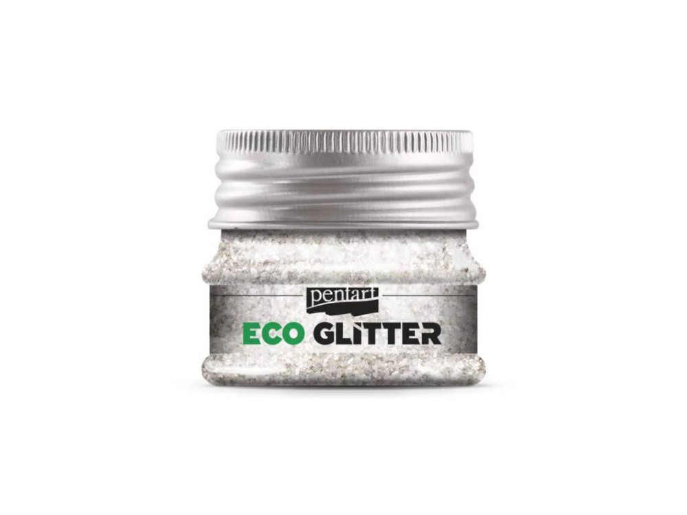 Eco Glitter - Pentart - silver, fine, 15 g