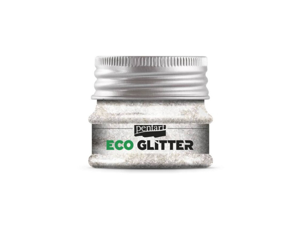 Eco Glitter - Pentart - silver, extra fine, 15 g