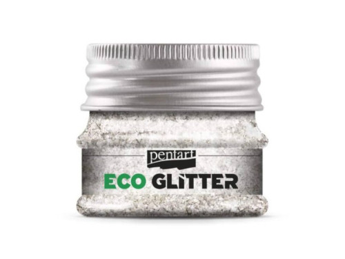Eco Glitter - Pentart - silver, thick, 15 g