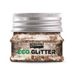 Eko brokat sypki Eco Glitter - Pentart - różowe złoto, gruby, 15 g