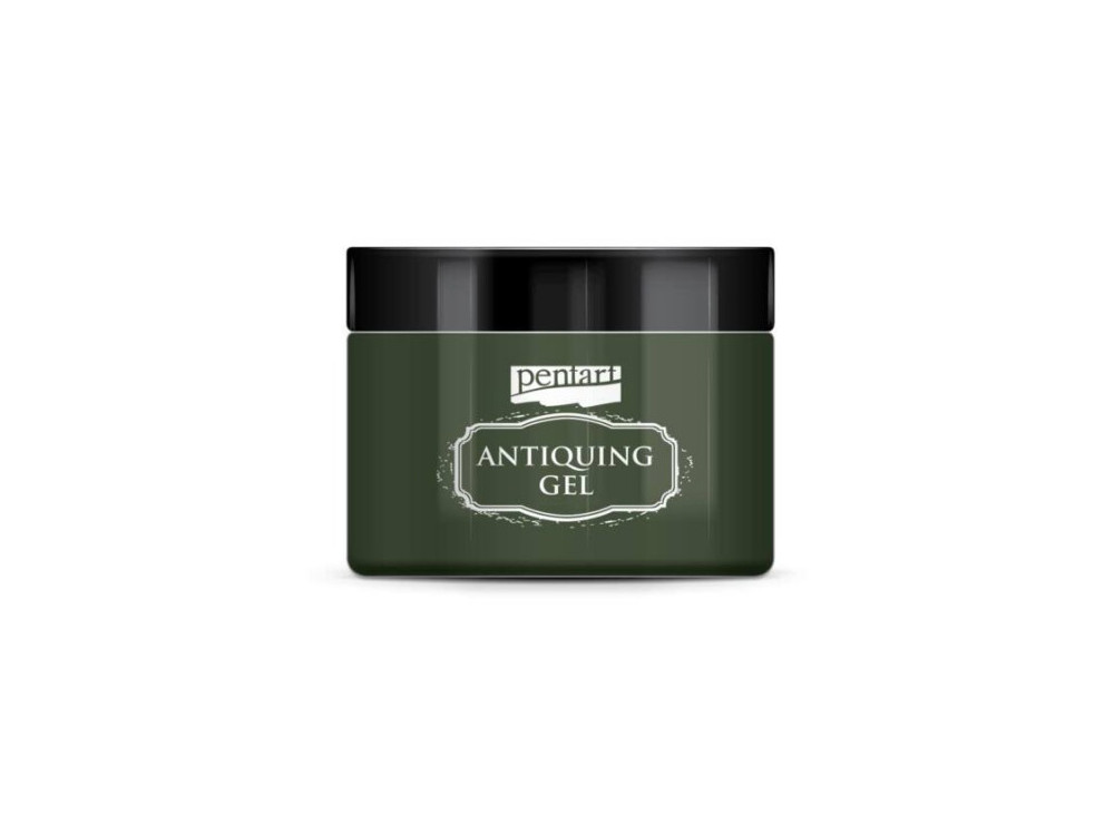 Antiquing gel - Pentart - olive green, 150 ml