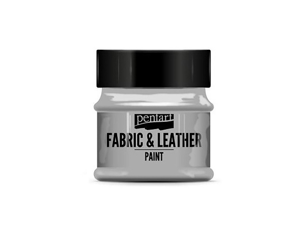 Farba do tkanin i skór - Pentart - brokatowe srebro, 50 ml
