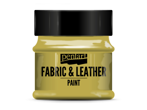 Paint for fabrics & leathers - Pentart - glitter gold, 50 ml