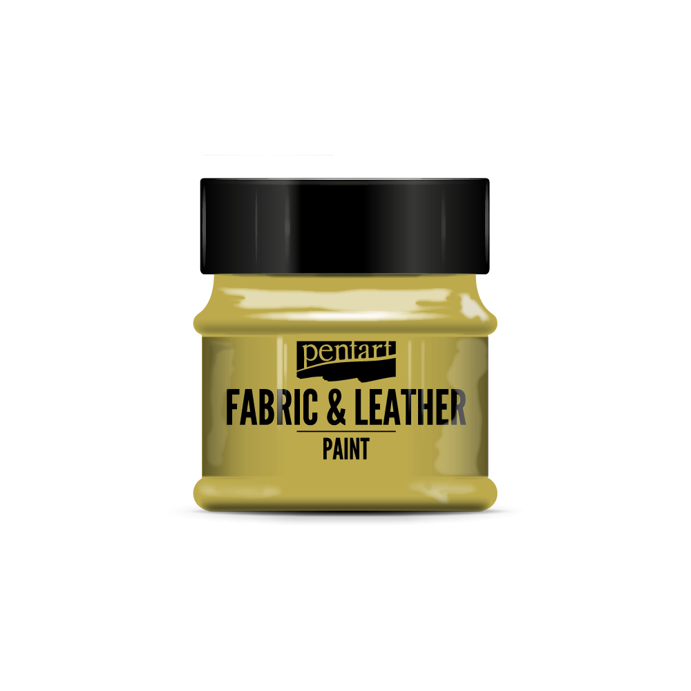 Paint for fabrics & leathers - Pentart - glitter gold, 50 ml