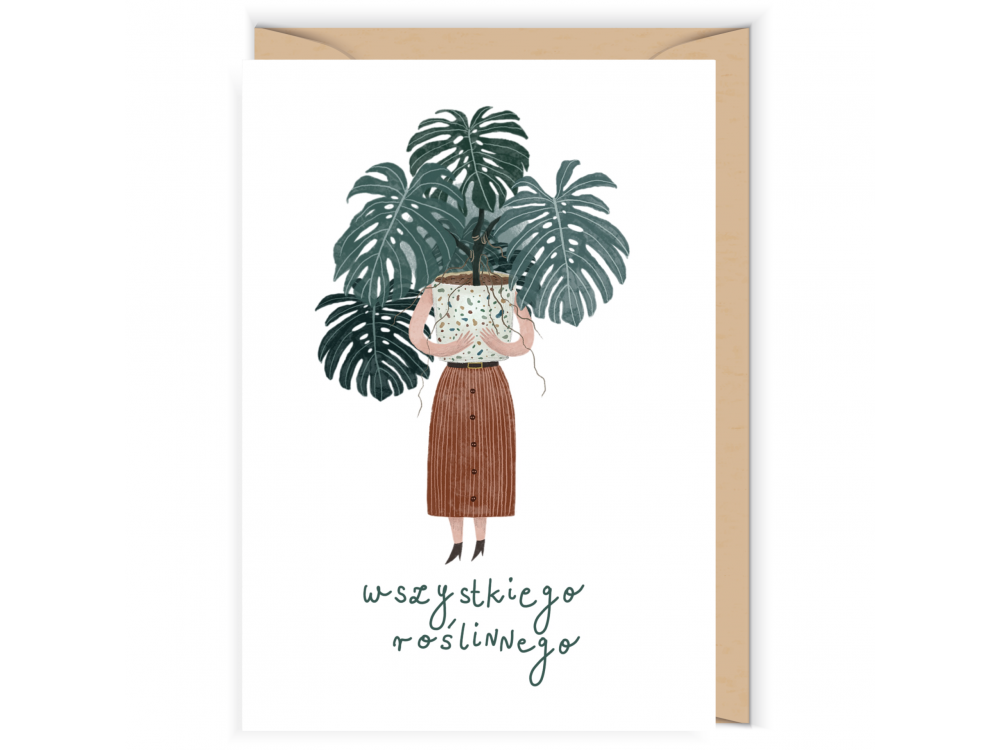 Greeting card - Cudowianki - Roślinny świrek, 12 x 17 cm