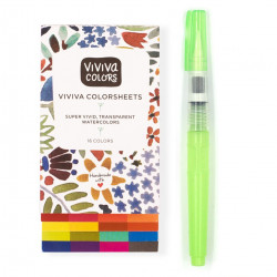 Watercolors colorsheets - Viviva Colors - Original Sketcher Set, 16 colors