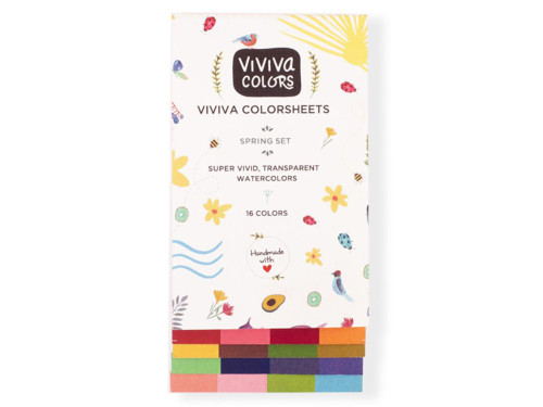 Watercolors colorsheets - Viviva Colors - Spring Set, 16 colors