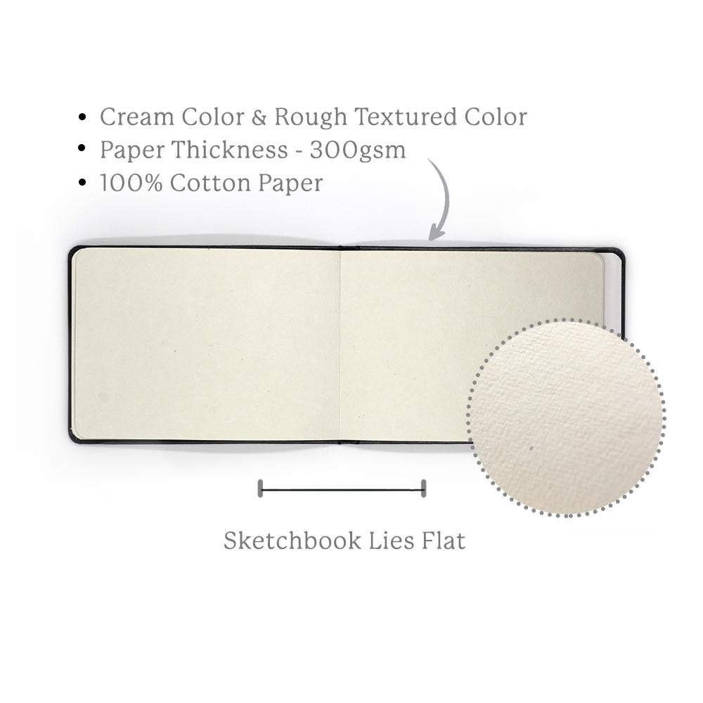 Cotton sketchbook - Viviva Colors - cream, A5, 300 g, 20 sheets