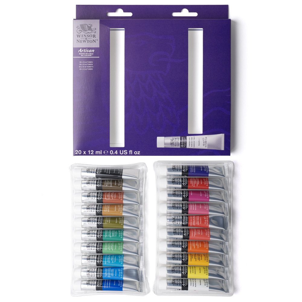 Set of Artisan oil paints in tubes - Winsor & Newton - 20 colors x 12 ml