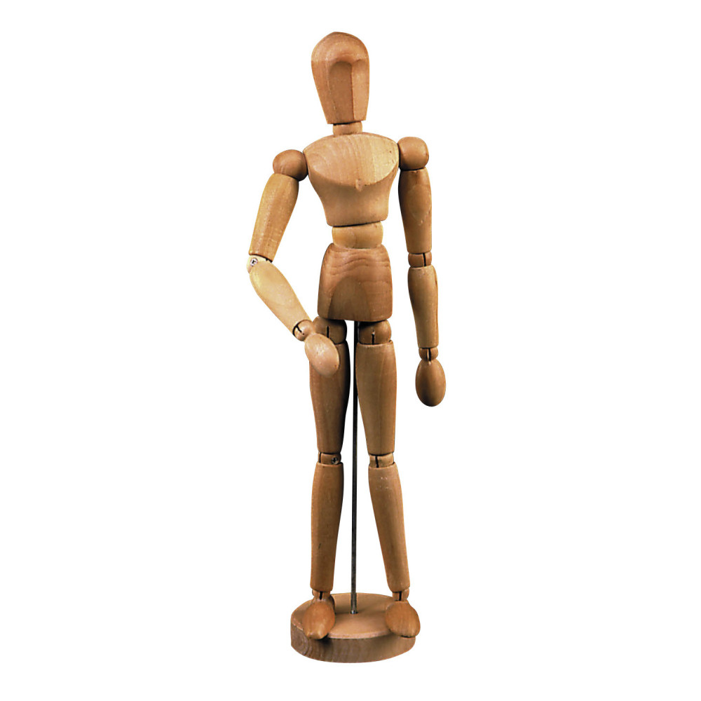 Wooden mannequin for drawing lessons - Lefranc & Bourgeois - men, 30 cm