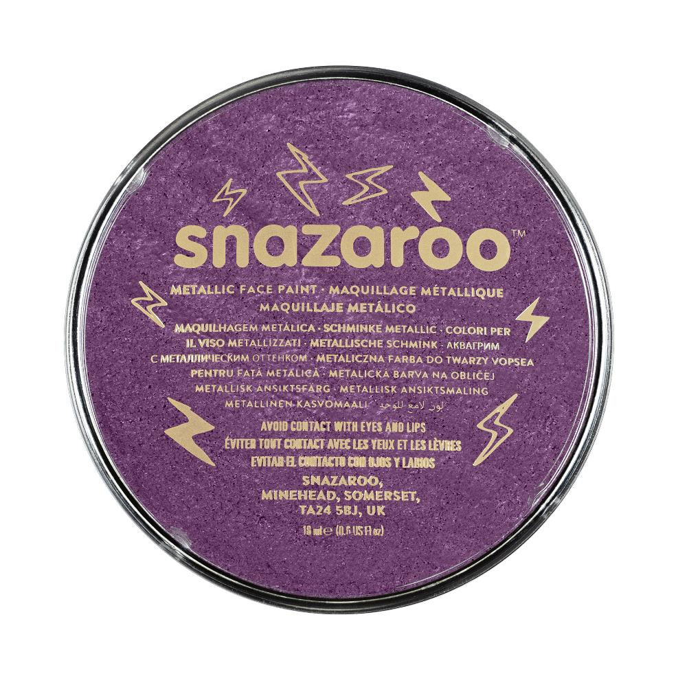 Farba do malowania twarzy - Snazaroo - Metallic Electric Purple, 18 ml