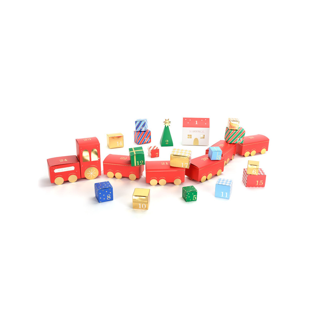 Train advent calendar + letter to Santa Claus - 24 pcs