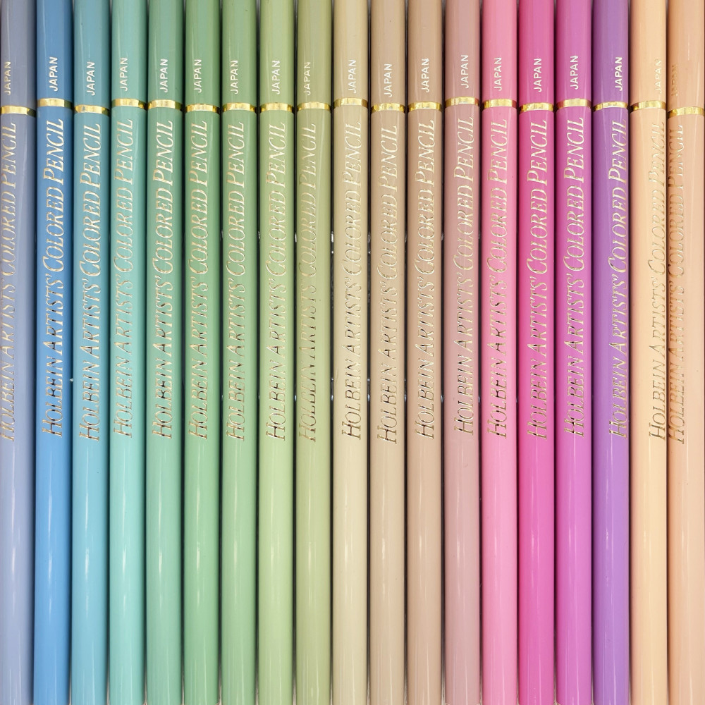 Set of Artists' Colored Pencils - Holbein - Pastel Tones, 50 pcs.