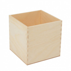 Wooden desk organizer - 10 x 10 x 9,8 cm